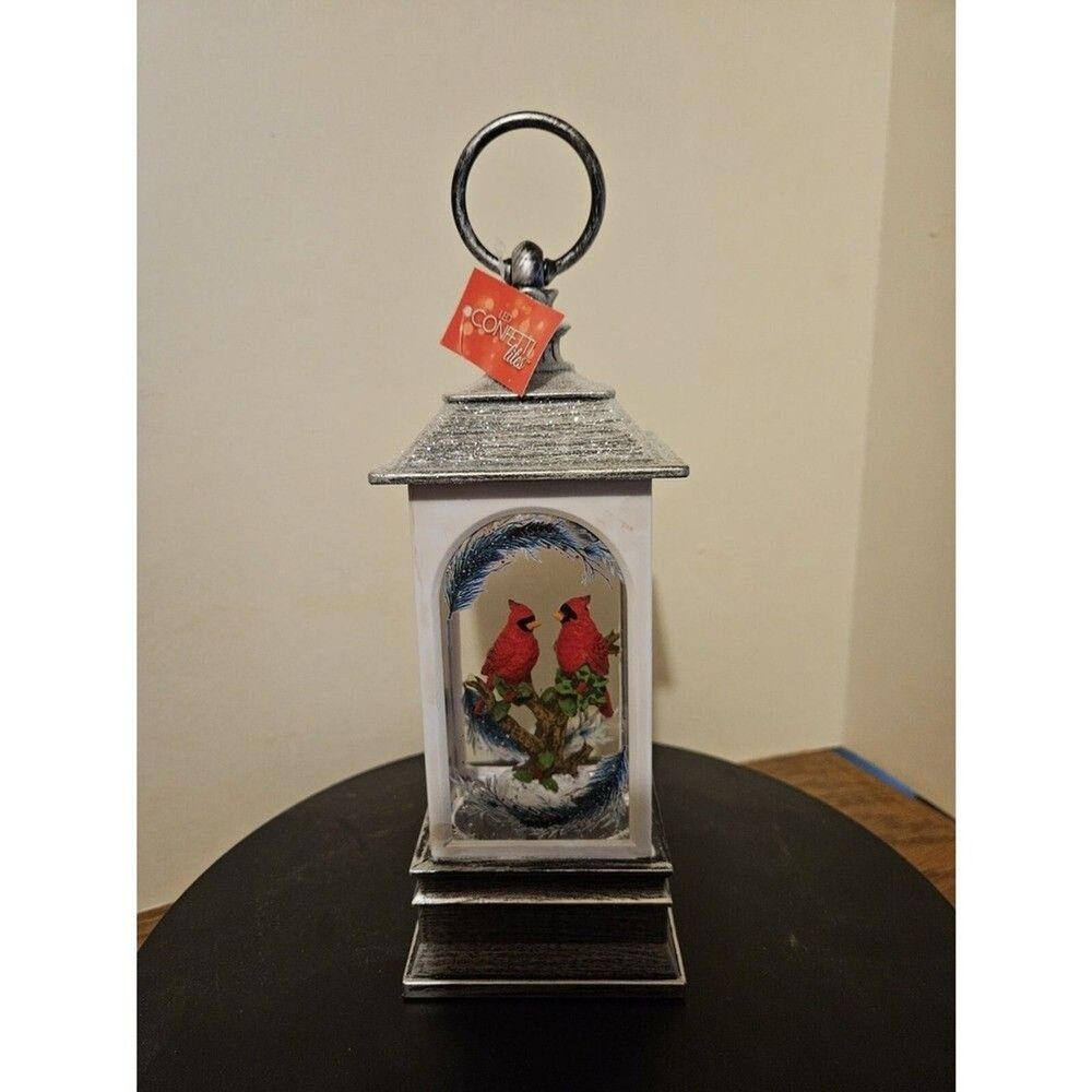 Roman LED Swirl Confetti CARDINALS IN LANTERN Brand New with Tag Dillard's 2022